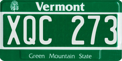 VT license plate XQC273
