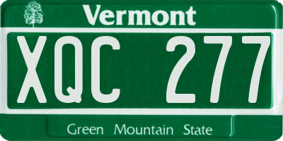 VT license plate XQC277
