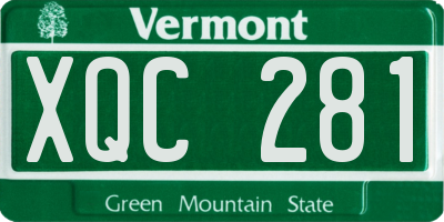 VT license plate XQC281