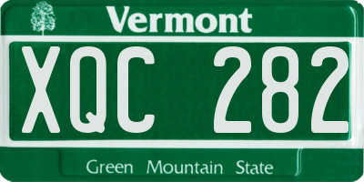 VT license plate XQC282