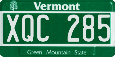 VT license plate XQC285