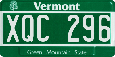 VT license plate XQC296
