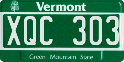 VT license plate XQC303