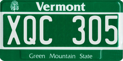 VT license plate XQC305