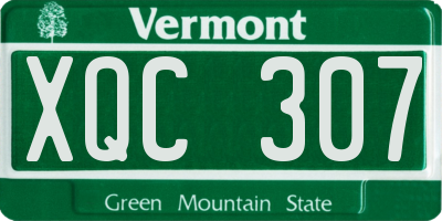 VT license plate XQC307
