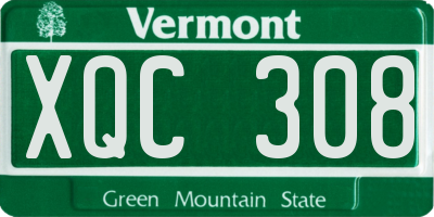 VT license plate XQC308