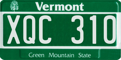 VT license plate XQC310