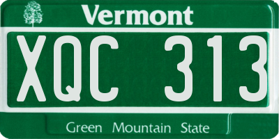 VT license plate XQC313