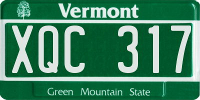 VT license plate XQC317