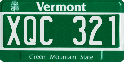 VT license plate XQC321