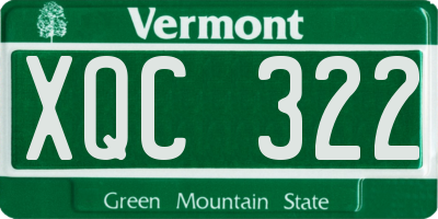 VT license plate XQC322