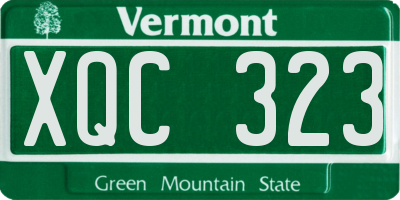 VT license plate XQC323