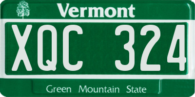 VT license plate XQC324