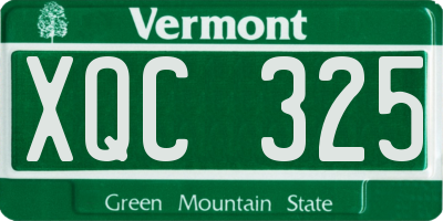 VT license plate XQC325