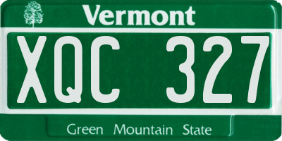 VT license plate XQC327