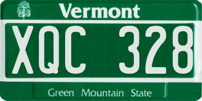 VT license plate XQC328