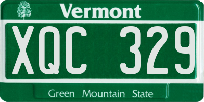 VT license plate XQC329