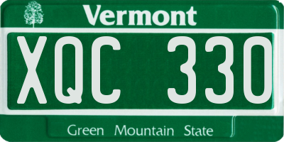 VT license plate XQC330