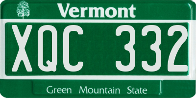 VT license plate XQC332