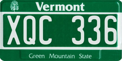 VT license plate XQC336