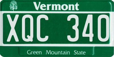 VT license plate XQC340