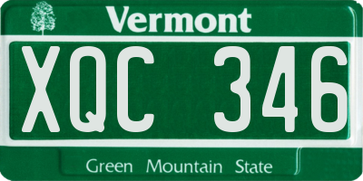 VT license plate XQC346