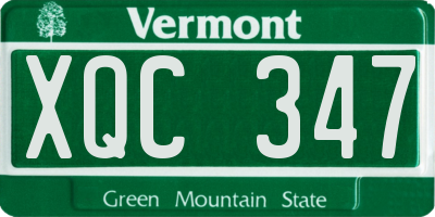 VT license plate XQC347
