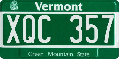 VT license plate XQC357