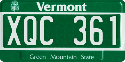 VT license plate XQC361