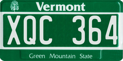 VT license plate XQC364