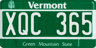 VT license plate XQC365