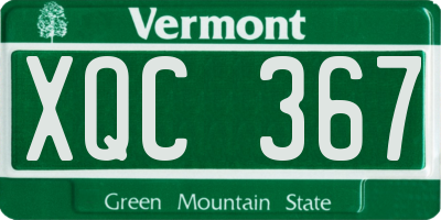 VT license plate XQC367