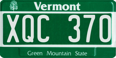 VT license plate XQC370