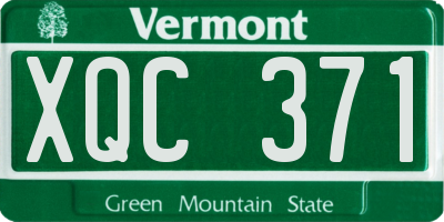 VT license plate XQC371