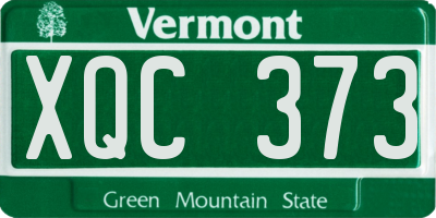 VT license plate XQC373