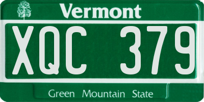 VT license plate XQC379