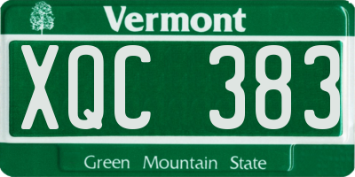 VT license plate XQC383