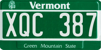 VT license plate XQC387