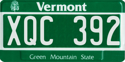 VT license plate XQC392