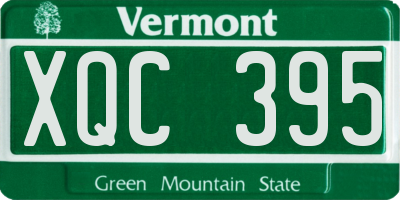VT license plate XQC395