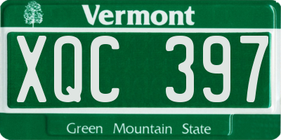 VT license plate XQC397