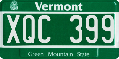 VT license plate XQC399