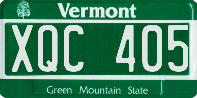 VT license plate XQC405
