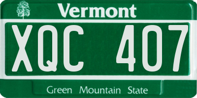 VT license plate XQC407