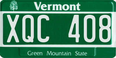 VT license plate XQC408