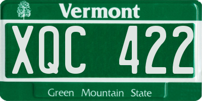 VT license plate XQC422