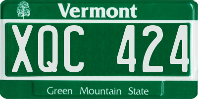 VT license plate XQC424
