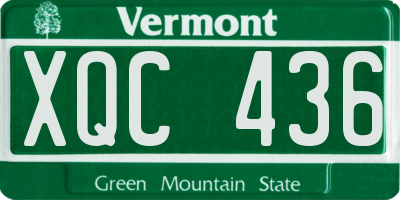 VT license plate XQC436