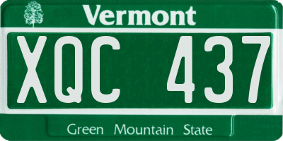 VT license plate XQC437