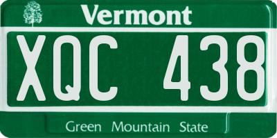 VT license plate XQC438